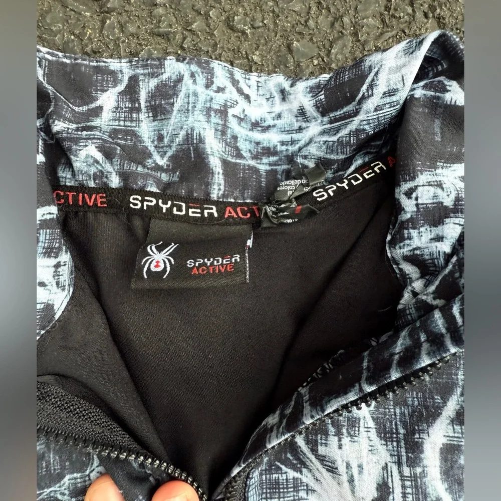 Women SPYDER Sport Black/Gray Layered Jacket Size Small Active Sport‎ Athletic